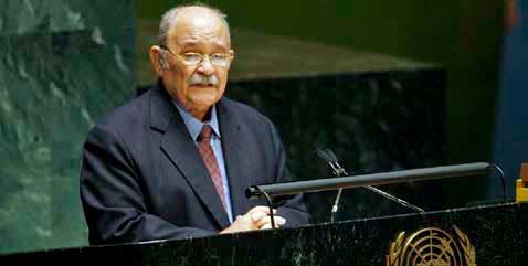 Padre Miguel d’Escoto Brockmann, presidente de la Asamblea General de la ONU en 2008-2009