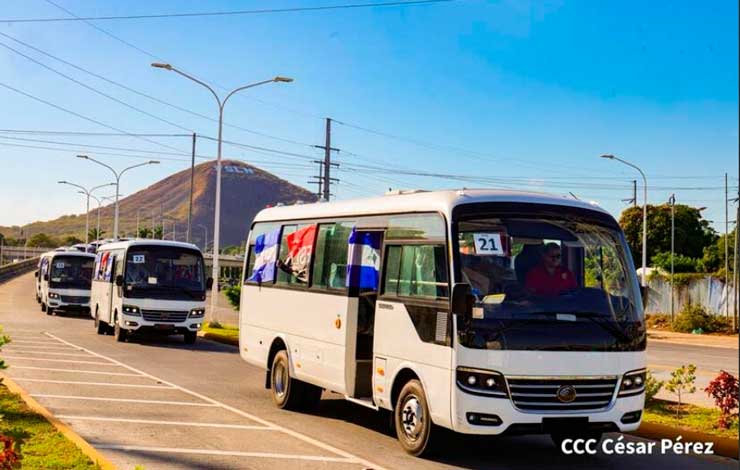 Nicaragua recibe una nueva flota de 180 buses chinos